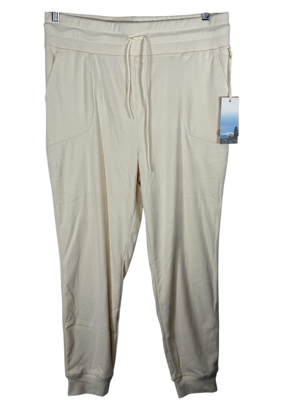 BearPaw Outdoors Womens XL Jogger Pants Sweatpants Drawstring Pockets NWT Cream